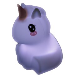 Bella The Unicorn natlampe med USB oplader