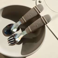 Tiny Tot Brnebestik Ske &amp; Gaffel Chinchilla