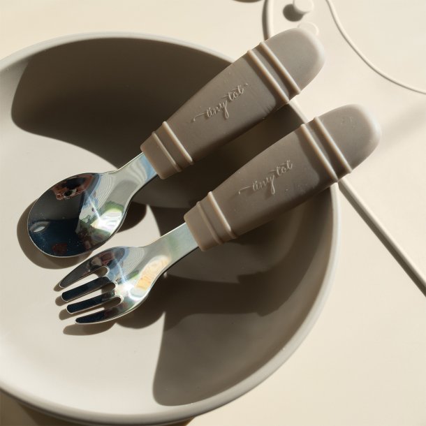 Tiny Tot Brnebestik Ske &amp; Gaffel Chinchilla