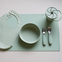 Tiny Tot Spisesmk Simply Silikone Stvet Grn