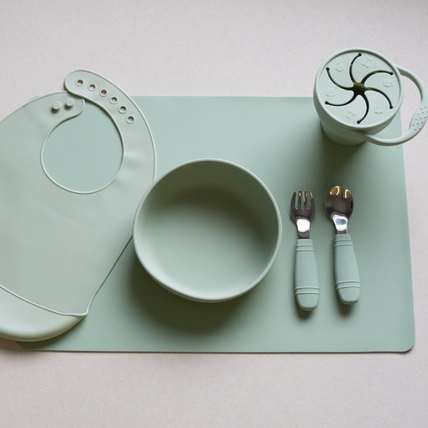 Tiny Tot Spisesmk Simply Silikone Stvet Grn