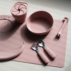 Tiny Tot Dkkeserviet Simply Silikone Stvet Rosa