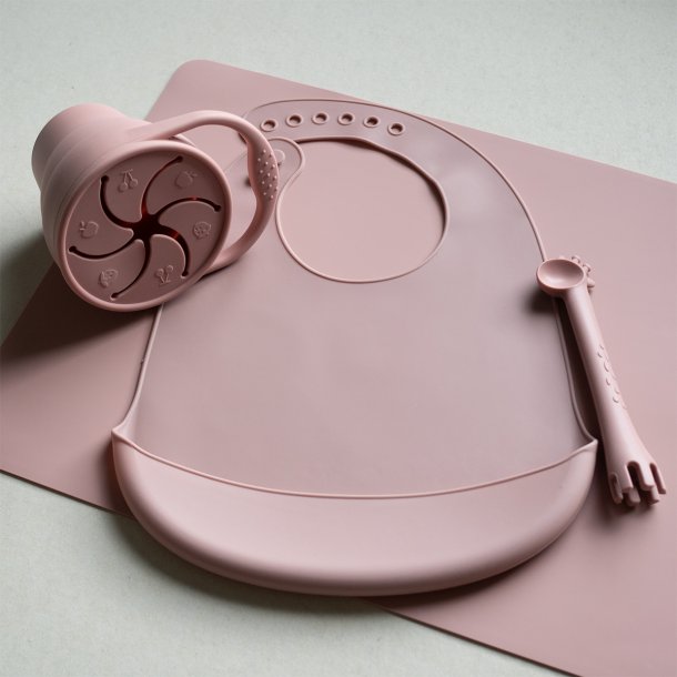 Tiny Tot Spisesmk Simply Silikone Stvet Rosa