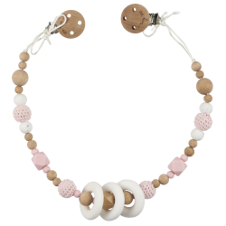 Tiny Tot Barnevognskde Nordic Love Rosa + Hvid/sort