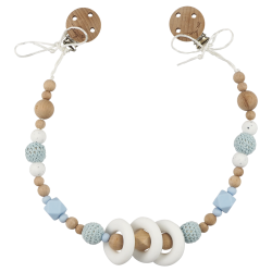 Tiny Tot Barnevognskde Nordic Love Pastel bl + Hvid/sort prik