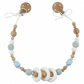 Tiny Tot Barnevognskde Nordic Love Pastel bl + Hvid/sort prik