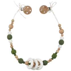 Tiny Tot Barnevognskde Nordic Love Army grn + Sne hvid