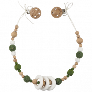 Tiny Tot Barnevognskde Nordic Love Army grn + Sne hvid